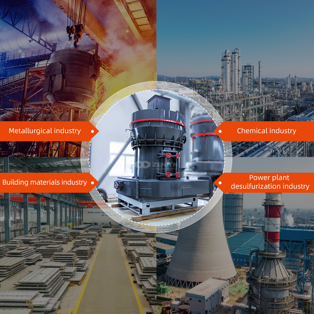 Complete limestone grinding system layout with material flow diagram